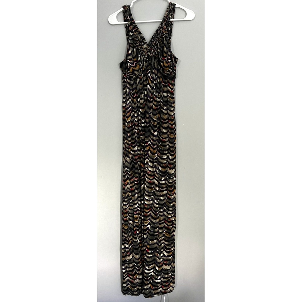 Chelsea & Theodore Boho Maxi Dress Women L Multicolor Braided Strap Sleeveless